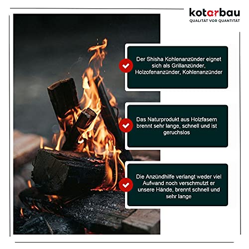 KOTARBAU Kaminanzünder 2600.Stk Grillanzünder Würfel Schnellanzünder Öko Ofenanzünder Kohlenanzünder Feueranzünder… - Image 4