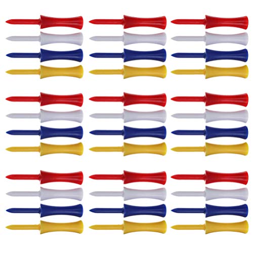 CLISPEED 100 Pcs PlÃ¡stico Tees de Golfe Almofada de Borracha Top Golf Tee Titulares Ferramenta de E