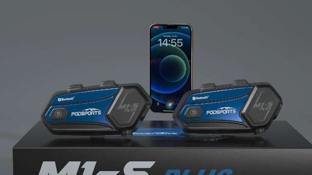 2XFodsports M1S Plus Motorcycle Intercom 2KM Bluetooth Helmet