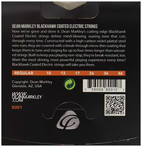 DEAN MARKLEY BLACKHAWK COATED E STRINGS REGULAR 10-46 - Les Beatles, Paul McCartney, John Lennon, RIngo Starr, George Harrison DEAN MARKLEY BLACKHAWK COATED E STRINGS REGULAR 10-46 – Image 3