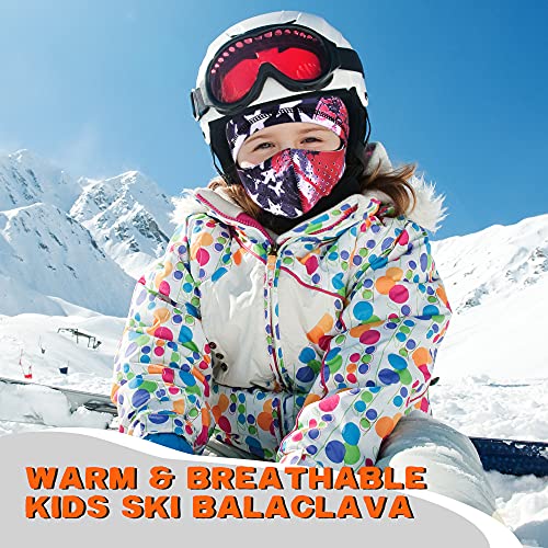 Botack Kids Ski Mask, Winter Warm Breathable Balaclava Face Mask For Boys Girls Snowboarding Snow Sports #TOP2