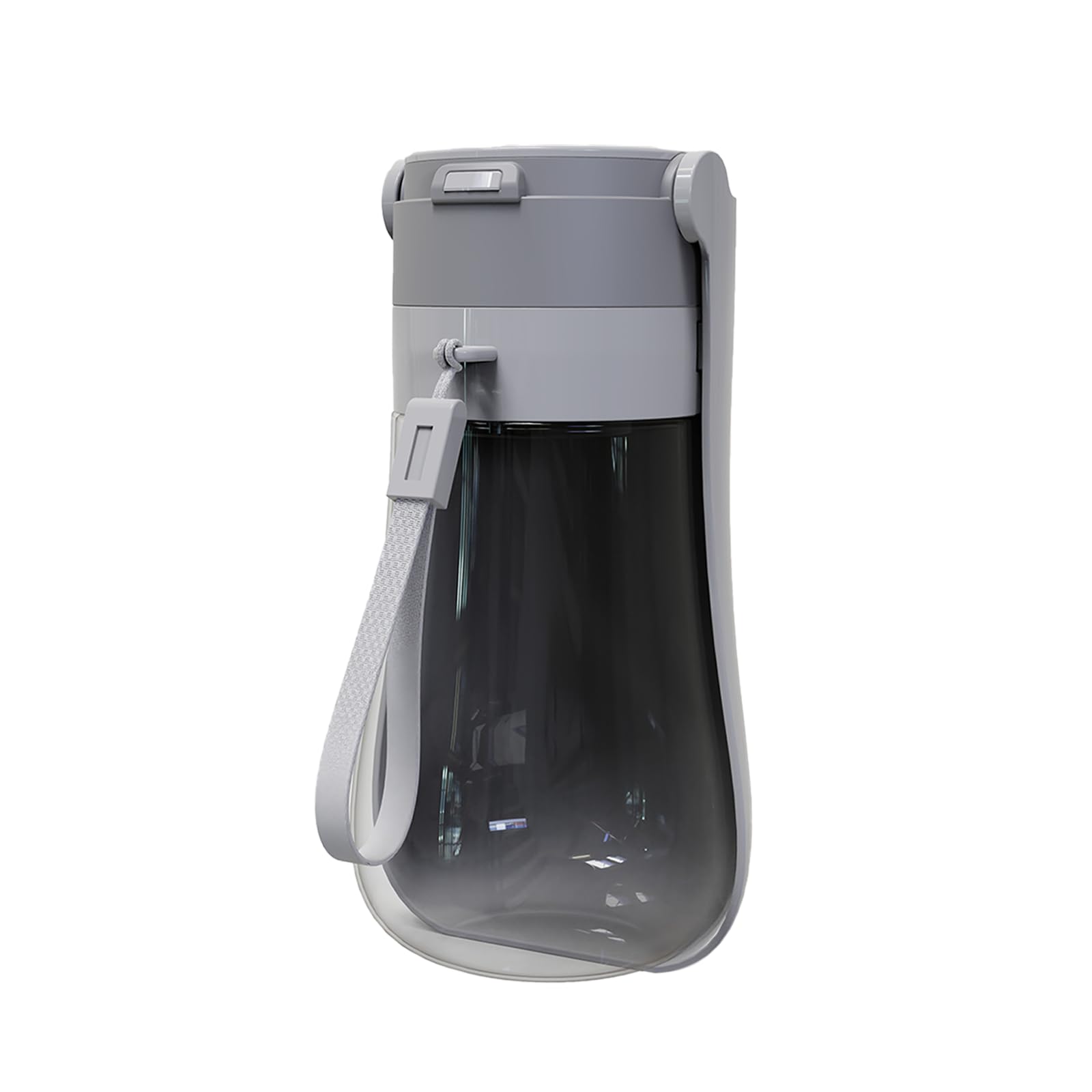 Faltbare Trinkflasche Hund für Unterwegs [Grau, 430ml] Tragbare Haustier Wasserflasche Wasserspender Wassernapf Freien Wandern Reisen Hundezubehör