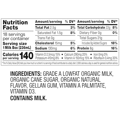 Image of Horizon Organic Shelf Stable 1% Lowfat Vanilla Milk Boxes, 18ct