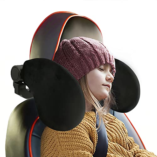 Upgrade Car Pillow Adjustable Car Seat Head Neck Seat Headrest for Kids, 360 Degree Adjustable Design U-Shaped Car Sleeping Pillow Travel Sleeping Headrest