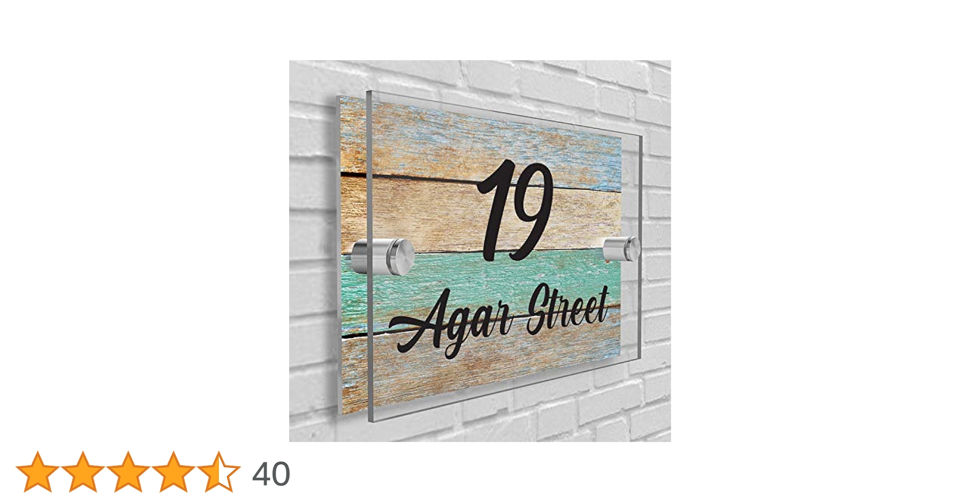 House Door Plaques Numbers Personalised Acrylic Glass Effect Sign