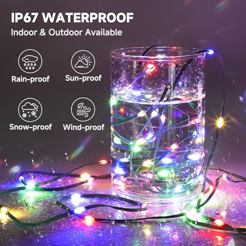 Mlambert 1500 LED Christmas Lights 492FT, Outdoor Waterproof Dimmable Fairy Lights with Remote, 8 Modes Indoor Lighting for Holiday Décor, Multicolor by Mlambert - Image 3