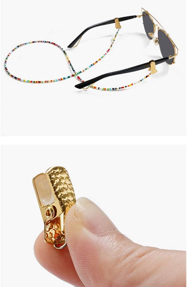 EXCEART Colorful Eyeglass Chain Holder for Daily Use Glasses Strap Prevents Falls Fashionable Sunglass Rope for Men and Women for Sports Activities