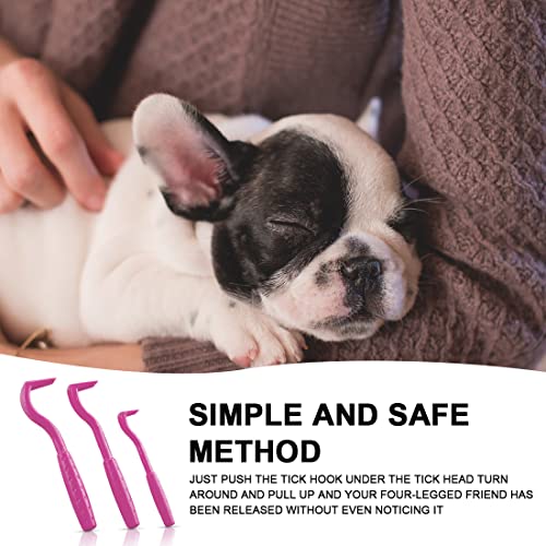 Quesuc Zeckenhaken | ohne Zerquetschungsgefahr | 3 Größen für alle Zecken | Anti Zeckenhebel Schutz Hund Katze Pferd Alternative Zecken Mittel Karte Pinzette Halsband Tablette Zange Entferner