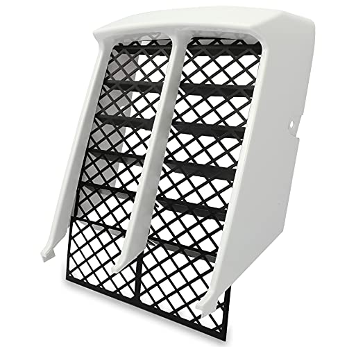 HECASA Radiator Cover + White Grille Compatible with 1987-2006 Yamaha Banshee 350 YFZ350