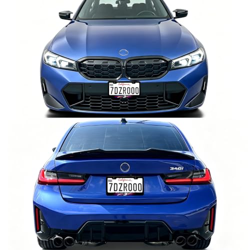 Image of License Plate Frames Cover Compatible with BMW 3 Series Exterior