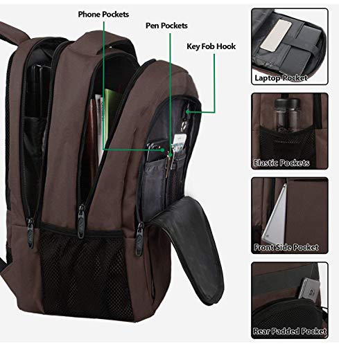 Image of MATEIN 15-inch Laptop Backpack, School Backpack with USB for Men Women and College Student, Sturdy Laptop Bag for Laptop Accessories Water Resistant Travel Backpack Functional Birthday Gifts