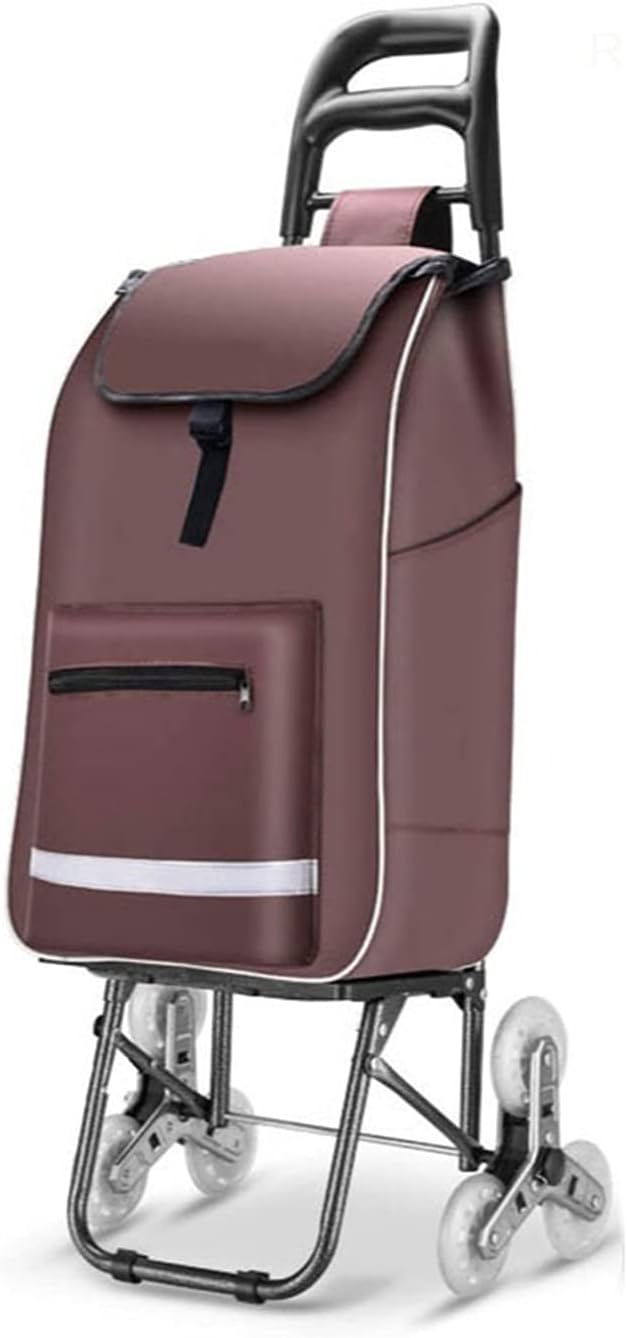 Upgrade Your Shopping Experience – Foldable Multi-Purpose Cart with Stair Climbing Wheels Portable Shopping Bag & Laundry Basket for Effortless Transport & Conv