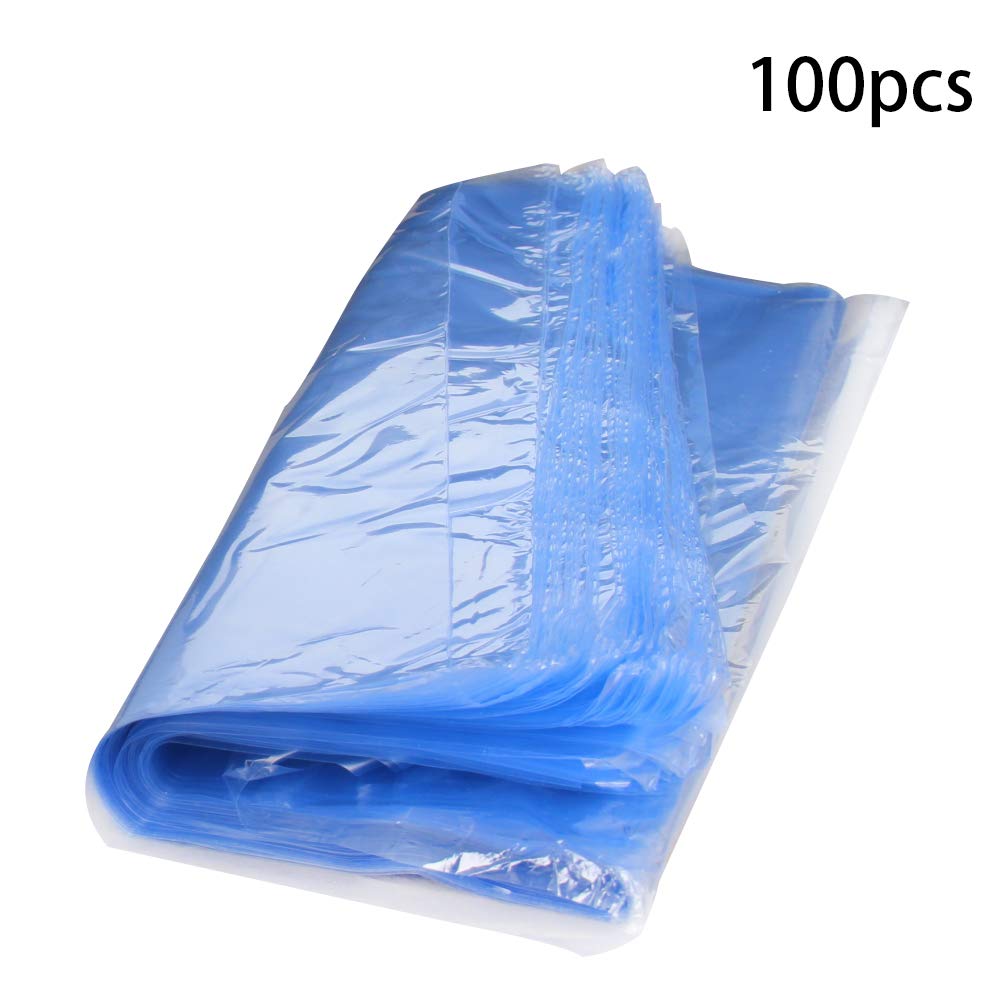 Othmro Shrink Wrap Bags, 100Pcs 11.8 * 15.75 inch Light Blue PVC Heat Shrink Wrap Packaging Bags Industrial Packaging Sealer Bags, for Packagaing Soap,Bath Bombs,Candles,Small Gifts, Homemade DIY