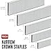 SHALL 4200 Counts 18 Gauge Narrow Crown Staples & Brad Nails, Heavy Duty Galvanized 1/4