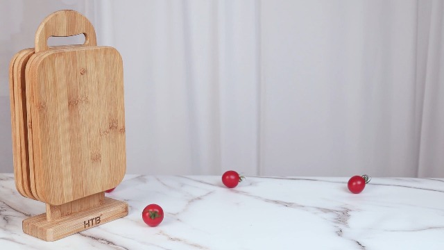 Set de tablas de cortar de bambú con soporte miniatura 7