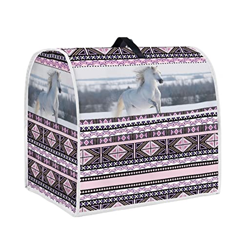 Veniyate Stand Mixer Cover Ethnic Native American Aztec Horse Print Kitchen Aid Mixer Cover, Stand Mixer Accessory with Pockets for Stand Mixer Appliance Accessories
