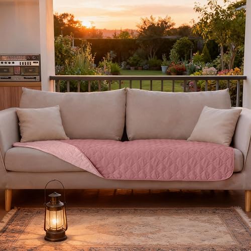 Image of gogobunny 3X Stronger Waterproof Pet Blanket, Scratch Proof Furniture Protector for Dogs Cats, Reversible Cover 30x70 Inch, Dark Pink /Light Pink