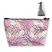 Produktbild Makeup Bag Cosmetic Dandelion Pink Yellow Portable Cosmetic Bag Mobile Trapezoidal Storage Bag Travel Bags with Zipper