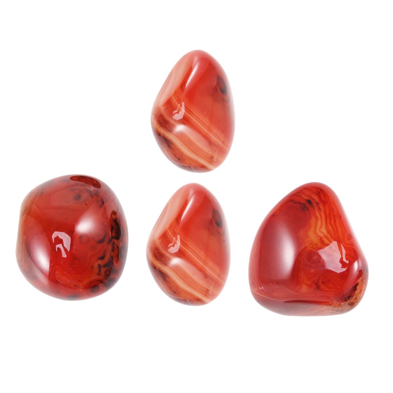 CLISPEED Landscape Bottom Decoration 4 Pcs Rough Agate Crystal Stone Car Polished Agates