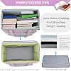 FINESUN Rolling Teacher Tote Bag with Wheels Craft Storage Organizer Bag, Portable Wheeled Craft Cart for Teacher Art Office Scrapbook Supplies, Heavy Duty Multi-Purpose Rolling Tote Purple #3