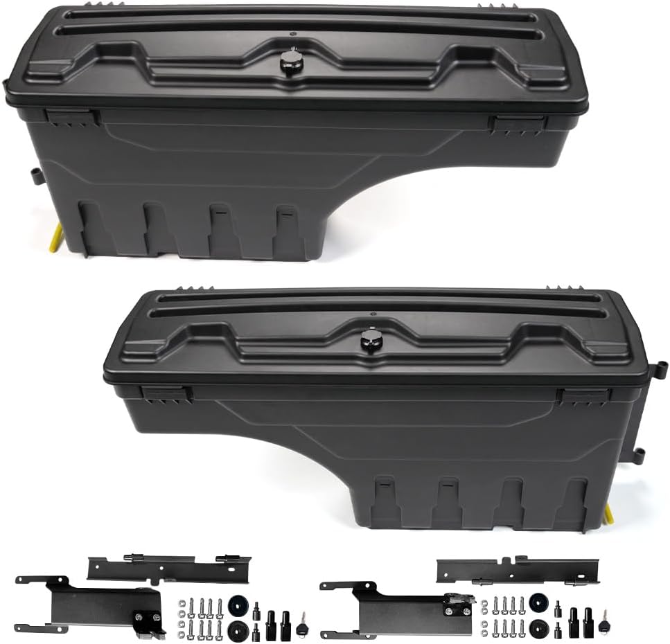 PIT66 Truck Bed Toolboxes, Compatible With Ford F150 2015-2020, Storage Box Driver And Passenger Side, 2 pcs set Drawer