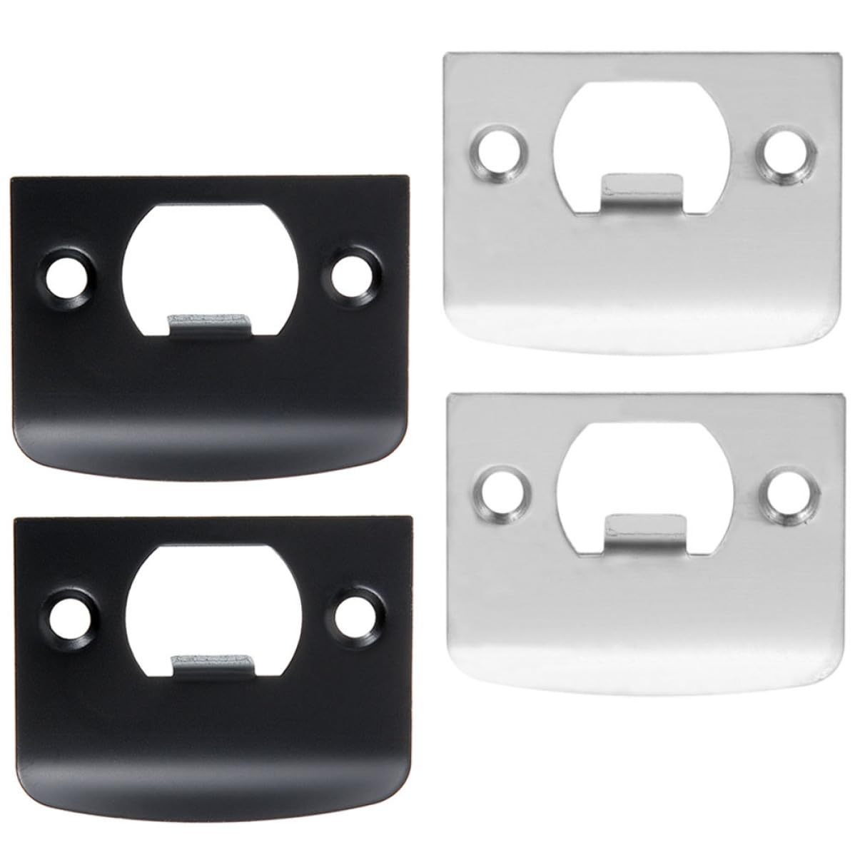 POPETPOP 5 Ensembles Guide De Verrouillage De Porte Gâche Portes Plaque De Renfort De Porte D'Entrée Plaque De Porte Butées De Porte Lourdes Loquet De Sécurité Plaque De 4 pièces * 5
