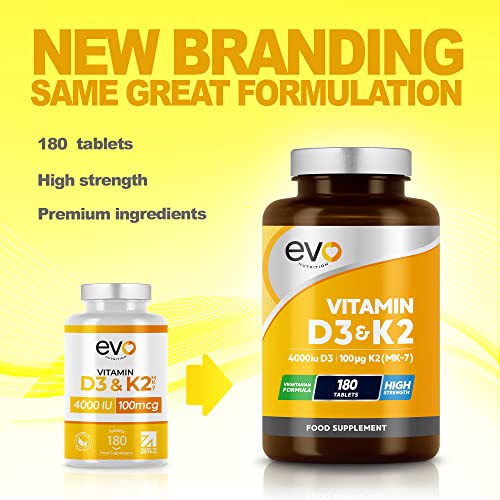 Vitamin D3 4000iu & Vitamin K2 100ug (MK7) |180 D K Vegetarian Tablets | 1-A-Day | 6 Month Supply | High Strength | Vitamin D K2 Supplement | Made in the UK | Cholecalciferol & Menaquinone - Image 8