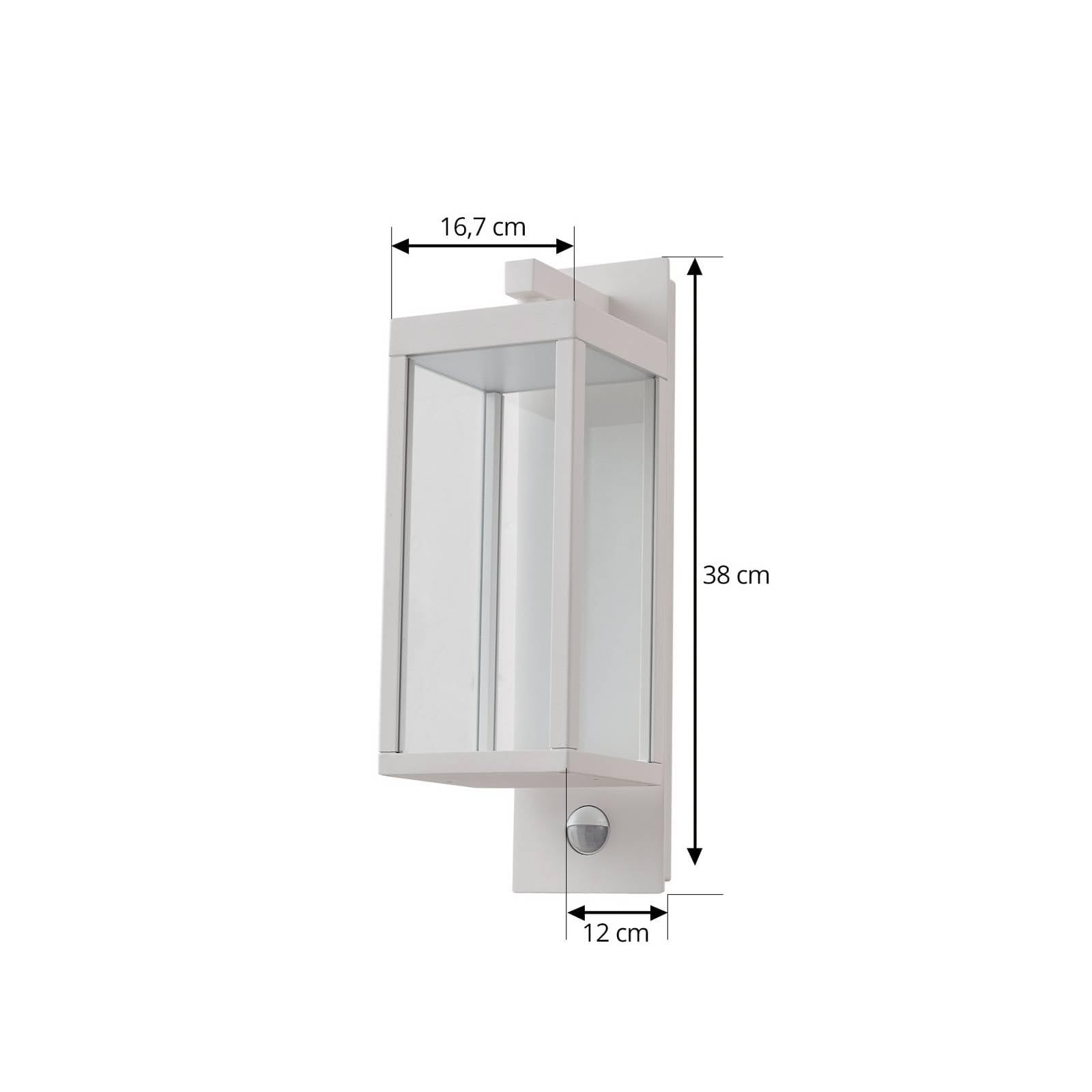 Lucande LED Lámpara de pared exterior Ferdinand (Moderno) en Blanco hecho Aluminio (1 llama, lámpara para exterior/fachada, casa terraza y balcón