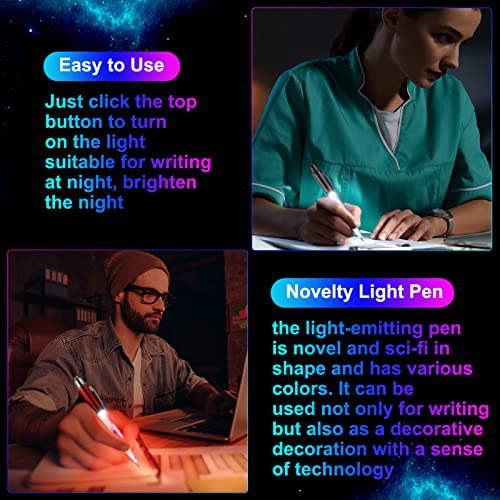 32 Pieces Lighted Tip Pen Led Light Pen Flashlight Writing Ballpoint Pen Bulk Glow In The Dark Pen Colorful Light Up Pens For Night Writing, Back To School Gifts, White, Red, Green, Blue Lights #TOP5