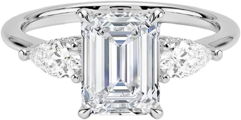 2 Carat Emerald Cut 10K 14K 18K Solid Gold, Lab Grown Diamond Engagement Ring, E-F Color VVS1-2 Clarity, IGI Certified, Wedding Bridal Anniversary Promise Ring for Women