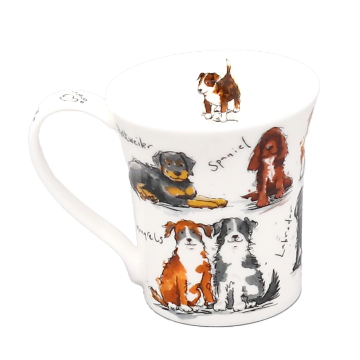 Mug en porcelaine fine Dunoon Jura Messy Dogs 0,21 l