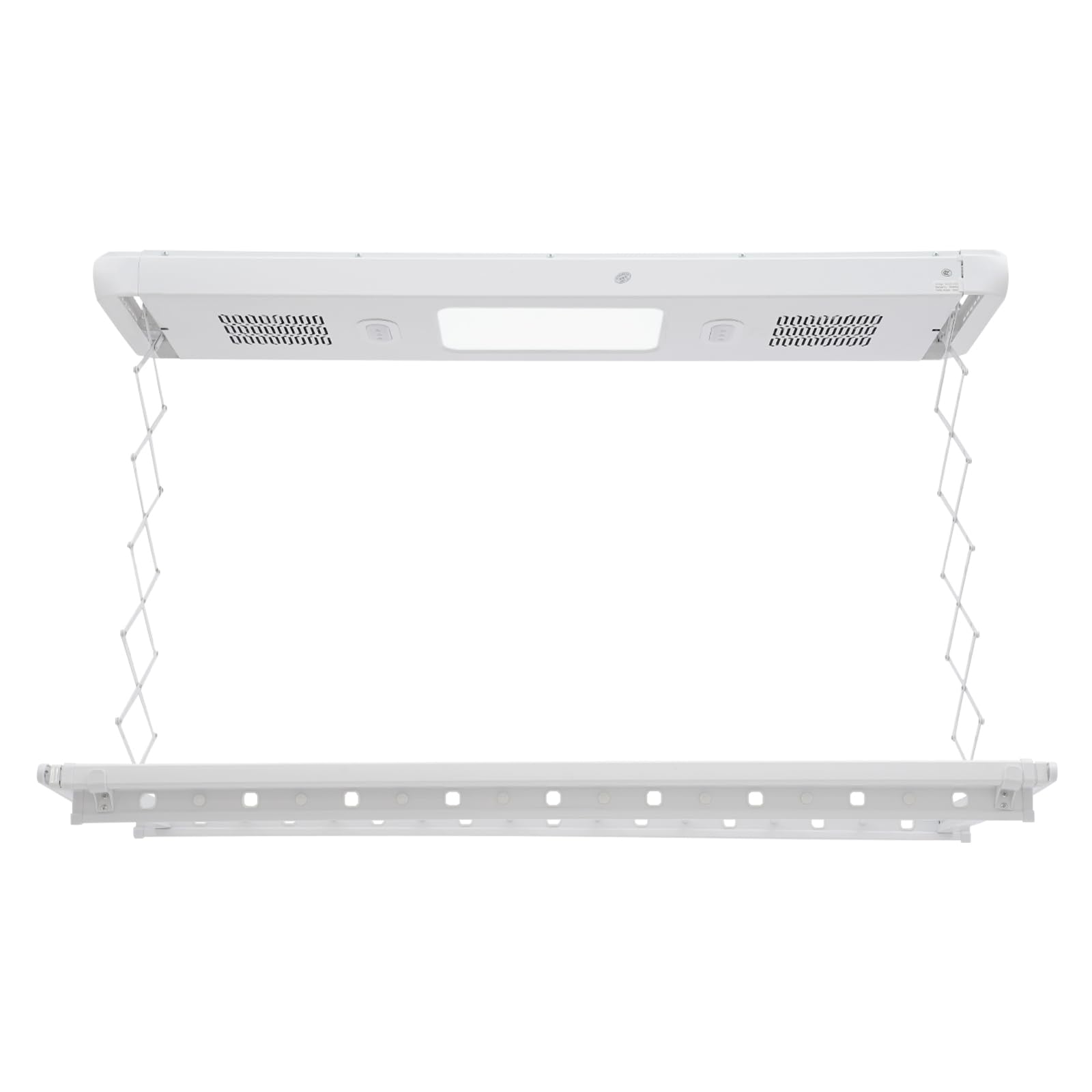 Elektryczna suszarka na pranie, montaż sufitowy, na ścianę i sufit, wysuwana, 130-215 cm, z pilotem zdalnego sterowania i oświetleniem LED, sterylizacja niebieskiego światła i 2 x