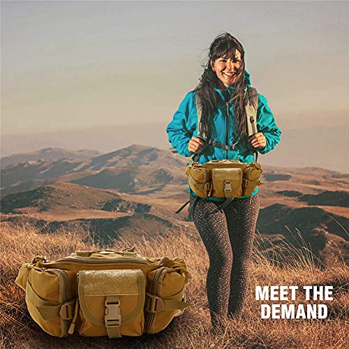 Venuy Pochete tático de cintura militar portátil grande bolsa de cintura militar para uso diário, pe