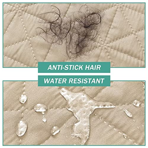 Yurihome Non-Slip Recliner Cover For Recliner Chair, Waterproof Recliner Sofa Slipcover Couch Cover Furniture Protector With Pocket And Elastic Straps For Pets Kids Dog Cat, 30"/Oversize, Beige #TOP4