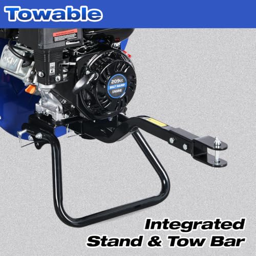 Image of BILT HARD 7.5HP 224cc Gas Powered Wood Chipper Shredder with Tow Hitch, 3-in-1 Heavy Duty Mulcher, Towable Design, 3 inch Max Branch Capacity, 1 /2 inch Shredding Hopper