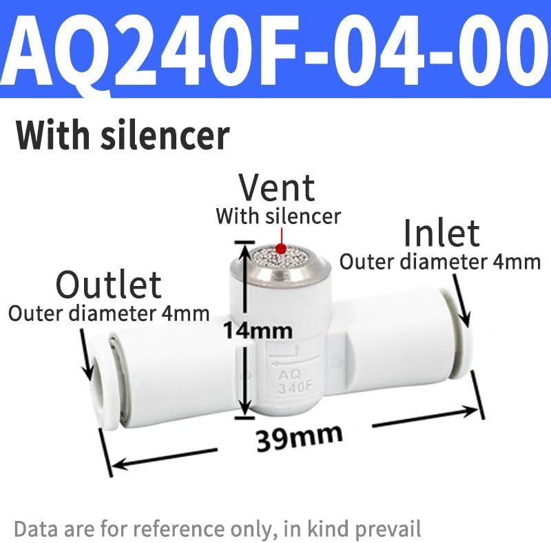 AQ Quick Exhaust Valve With Built-in Muffler AQ240F AQ340F AQ240F-04-00 AQ240F-06-00 AQ340F-06-00 AQ240F-04-04 AQ240F-06-06(Color:AQ240F-04-00)
