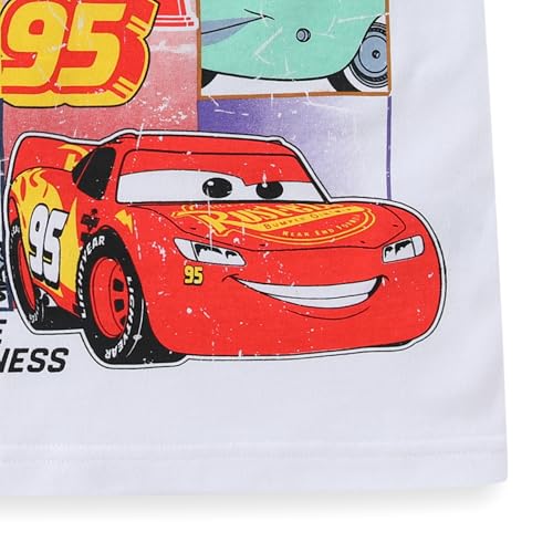 Image of Disney Cars Boys Short Sleeve T-Shirt and Shorts Set for Toddler Little to Big Kids