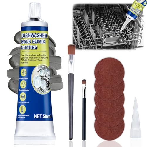 kuailaya 1.7oz Dishwasher Rack Repair Kit Grey Dishwasher Rack Repair Coating Waterproof High Temperature and High Pressure Resistance Safe Formula for Grey Vinyl Rack