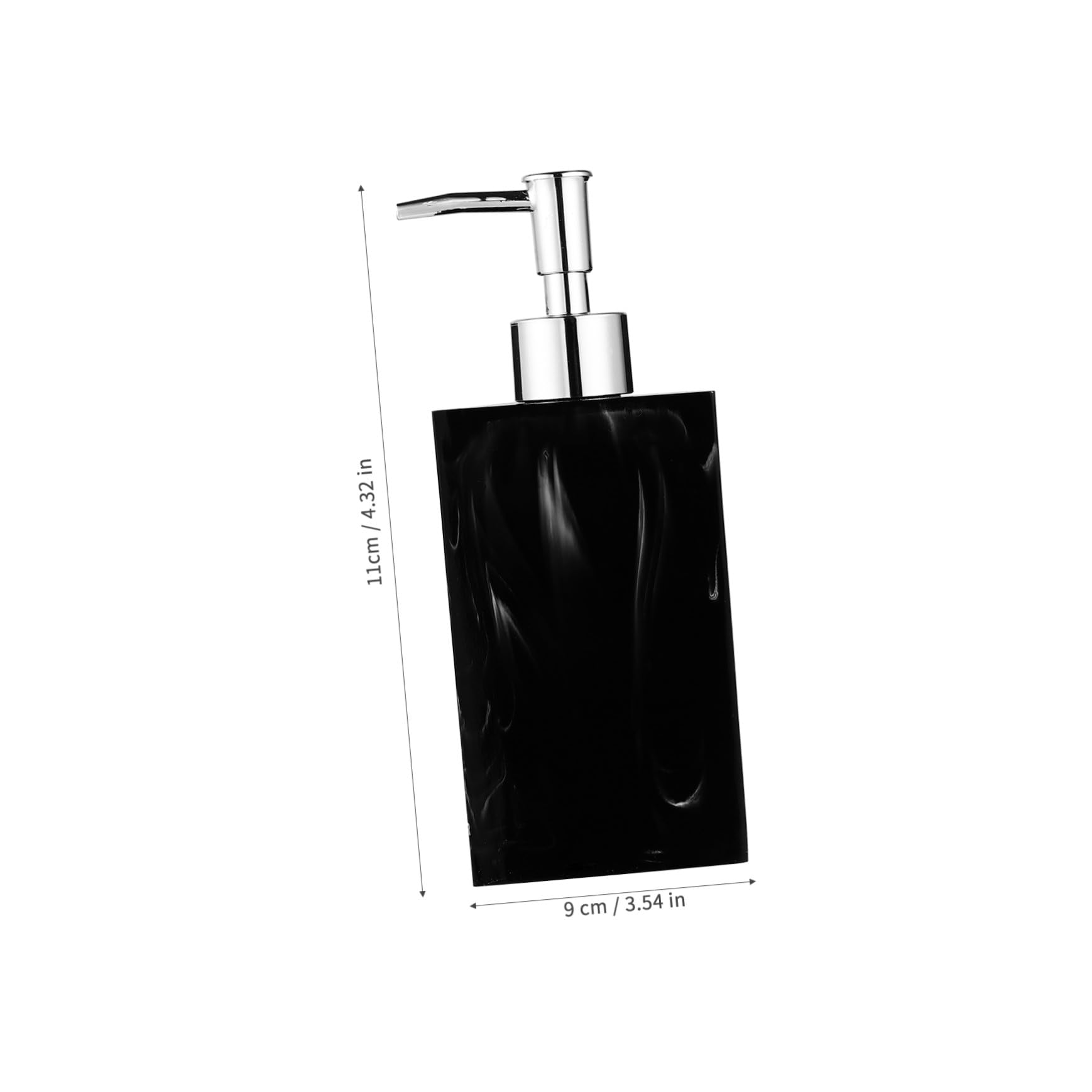 Set de Accesorios de Baño Negro de Resina Jaspeada Botellas de Mano, Soporte para Cepillos de Dientes y Jabonera, Fácil de Limpiar y Cómodo para Uso Diario