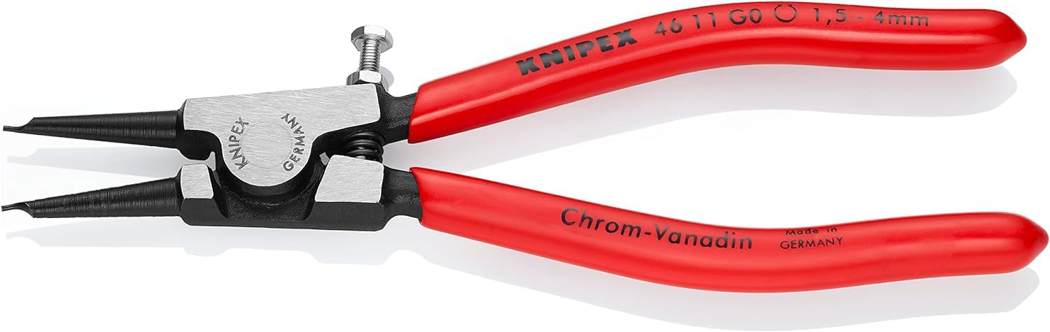 KNIPEX Szczypce do pierścieni osadczych sprężynujących do montażu pierścieni na wałkach z tworzywa sztucznego, 46 11 G0