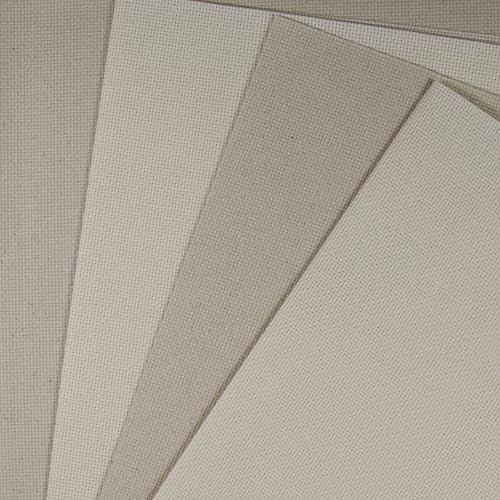Image of KCS 4 /6 pc of 12 inch x 18 inch(30cmx45cm) 18CT Counted Cotton Aida Cloth Cross Stitch Fabric (4 pc,Cream+Oatmeal)