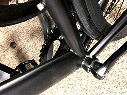 Fixer Bike Road Bike Alumium Alloy Urban Bike Flip Flop Hub City Bike Riser Bar 700c 54cm Road Bike (Black) - Thumbnail 6