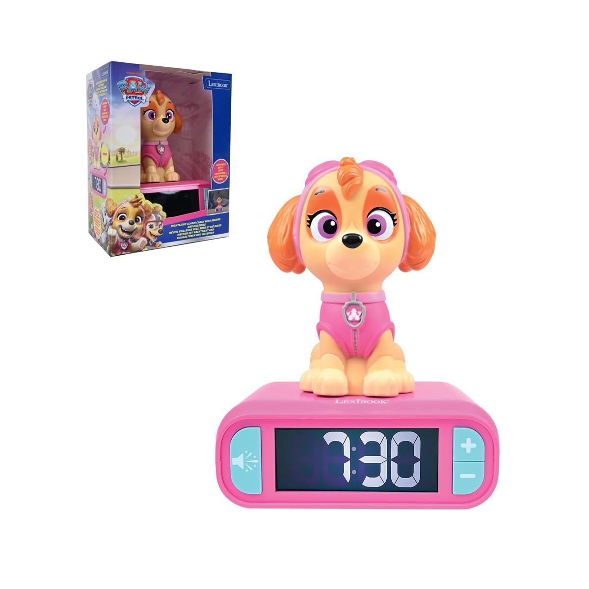 LEXIBOOK, PAW Patrol Nightlight Alarm Clock, RL800PAGLXB