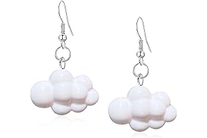 Striking Raindrop Cloud Studs: Celestial Statement Earrings