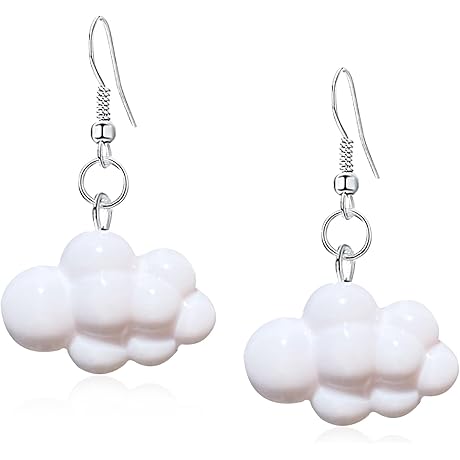 Striking Raindrop Cloud Studs: Celestial Statement Earrings