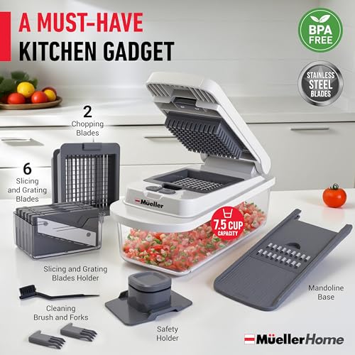 Mueller The Real Original Pro Chopper since 2013 Vegetable Chopper Mandoline Slicer, 8 Blade Food Veggie Chopper Onion Vegetable Cutter with Container, Kitchen Gadgets & Essentials, (10 in 1) - image 7