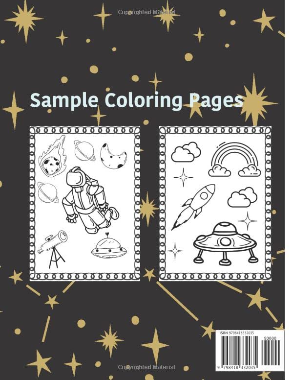 Space Coloring Book: Astronaut, Satellite And Space Ship Coloring Book For Kids | Well Decorated Activity Book | Best Gift For Your Child image 3