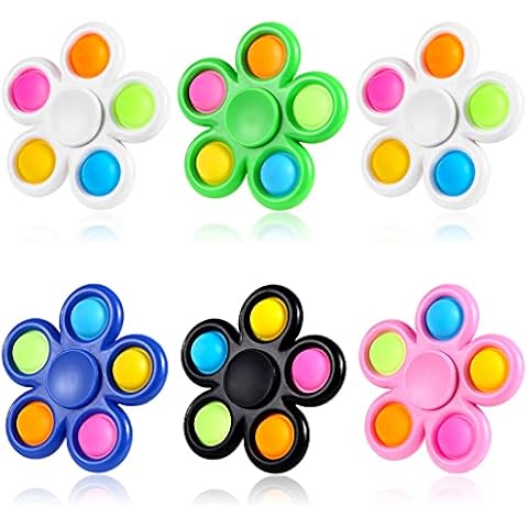 GOHEYI 6 Pack Fidget Spinners Toys for Kids, Fidget Toys Bulk Hand Spinner for Stress Relief, Party Favors for Kids Valentines Day for Kids, Birthday Return Gifts Kids Classroom Prizes Cover