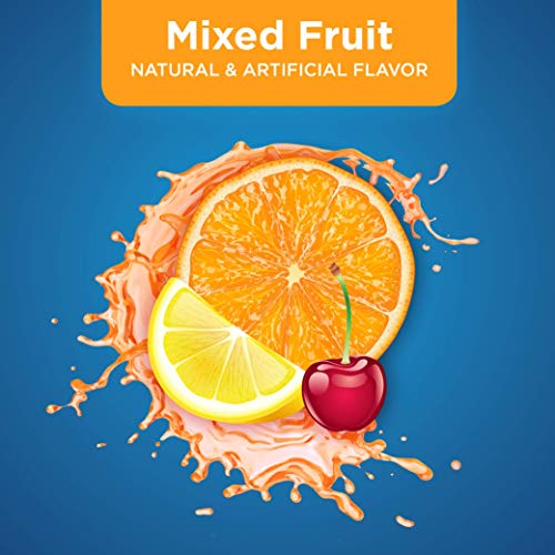 Image of Amazon Basic Care Electrolyte Solution, Mixed Fruit, Designed to Prevent Dehydration, Replaces Electrolytes, Fluid and Zinc, 33.8 fl oz (Pack of 4)