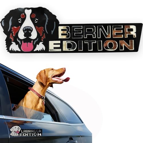 Image of Car Emblem: Dog Car Badge Laser Cutting Emblem Cool Decals Trucks German Shepherd Badge Corgi Edition Doodle Golden Retriever Vehicles Dachshund Addition Rottweiler (Bernese Mountain Dog)